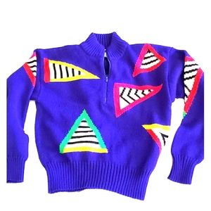 Amazing Snow Ski 80s Neon 🔺️🔻 sweater RAD